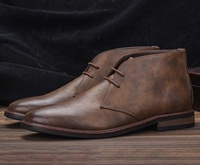 Bottes tactiques classiques d'extérieur, chaussures habillées décontractées Oxford pour hommes avec bout rond, à enfiler, rehaussantes, pour le bureau