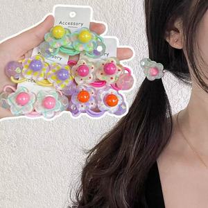 Nuevo verano dulce flor de dibujos animados 2 unids/<span class=keywords><strong>set</strong></span> niñas bandas de goma para el cabello Hawaiian Plumeria Bauhinia Bead niños lazos para el cabello accesorios para el cabello - Product Image 6