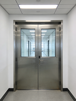 Portes doubles en acier résistant au feu, durables, silencieuses, anti-corrosion, sur mesure pour les écoles et les maisons