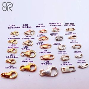 925 argent 10k 14k 18k or collier fermoir chaîne connexion collier chaîne bricolage bijoux fins accessoires - Product Image 1