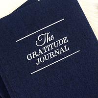 Carnet de journaux de gratitude personnalisé à couverture rigide en tissu
