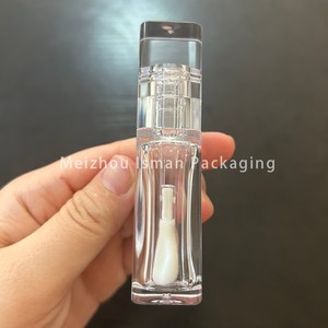ISMAN Envase de Brillo Labial Cuadrado de Lujo Transparente de 4ml 10ml con Aplicador Grande, Tubo de Cristal para Brillo Labial Vacío con Logotipo Personalizado - Product Image 3