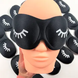 Лучшая дорожная маска для глаз из полиэстера, 3d маска для глаз с чашкой, регулируемая маска для сна для наращивания ресниц, маска для сна