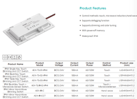 Solution d'éclairage de salle de bain étanche IP44 avec capteur IR à détection de mouvement, DC12/24V, dégivreur et gradation progressive pour interrupteur de miroir LED