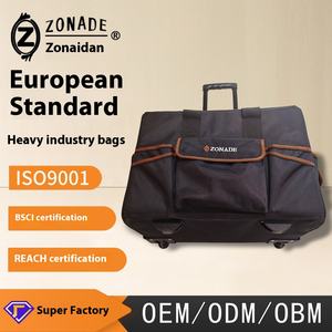 Kit d'outils d'électricien multifonctionnel personnalisé Grande capacité Poulie épaisse à tige Fermeture éclair Sac à roulettes résistant à l'usure - Product Image 3