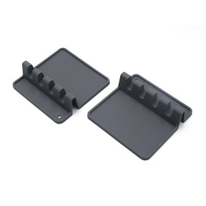 Support multifonctionnel en silicone pour spatules, cuillères et ustensiles de cuisine avec plateau anti-goutte et support pour couvercles de casseroles - Product Image 4