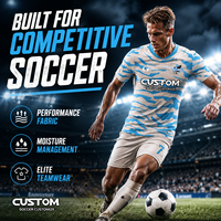 Maillots de football jacquard personnalisés, kits professionnels légers d'élite avec sublimation intégrale pour clubs et académies compétitifs