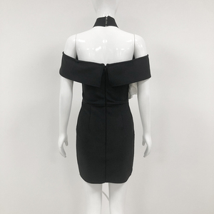 Vestidos Mini Ajustados Elegantes con Escote en V y Flores 3D para Mujer, Vestidos Elásticos de Moda - Product Image 6