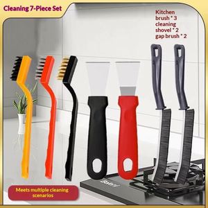 Multifunctional Kitchen Stove Cleaner <b>Brush</b> Scraper Gap Oil Remover Range Hood Steel Wire <b>Brush</b> Deep <b>Cleaning</b> Tools - Product Image 4