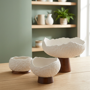 Frutero de Resina Premium con Base de Madera, Tazón Decorativo para Frutas, Aperitivos, Nueces, Decoración para el Hogar, Cocina y Comedor - Product Image 5