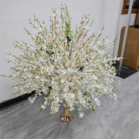 Boules de fleurs artificielles blanches réalistes personnalisées de 70 cm pour la décoration des fêtes et des événements de rentrée scolaire