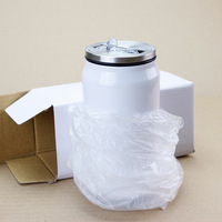 Vente en gros de bouteilles vierges de sublimation personnalisées 12oz 17 oz pour bricolage bouteille d'eau sous vide avec couvercle rabattable et paille