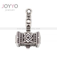 Breloques vintage en acier inoxydable style punk motard, forme Thor, bijoux pour hommes et enfants, marteau de Thor, dieu de la guerre