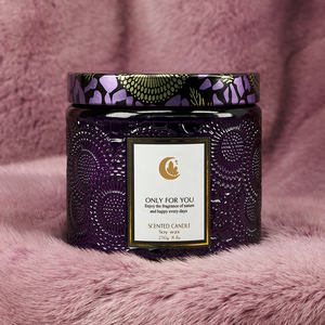 <span class=keywords><strong>Velas</strong></span> Aromáticas en Frascos de Vidrio con Grabado Dorado de Lujo al por Mayor |   <span class=keywords><strong>Velas</strong></span> Aromáticas de Cera de Soja de 250g para Decoración del Hogar, Proveedores con MOQ Bajo - Product Image 5