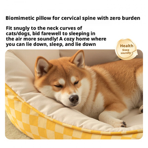 Coussin <span class=keywords><strong>pour</strong></span> <span class=keywords><strong>chien</strong></span> et chat universel quatre saisons, amovible, lavable, petit <span class=keywords><strong>chien</strong></span>, <span class=keywords><strong>grand</strong></span> animal de compagnie, 100% coton, sécurité sensorielle, semi-fermé - Product Image 2