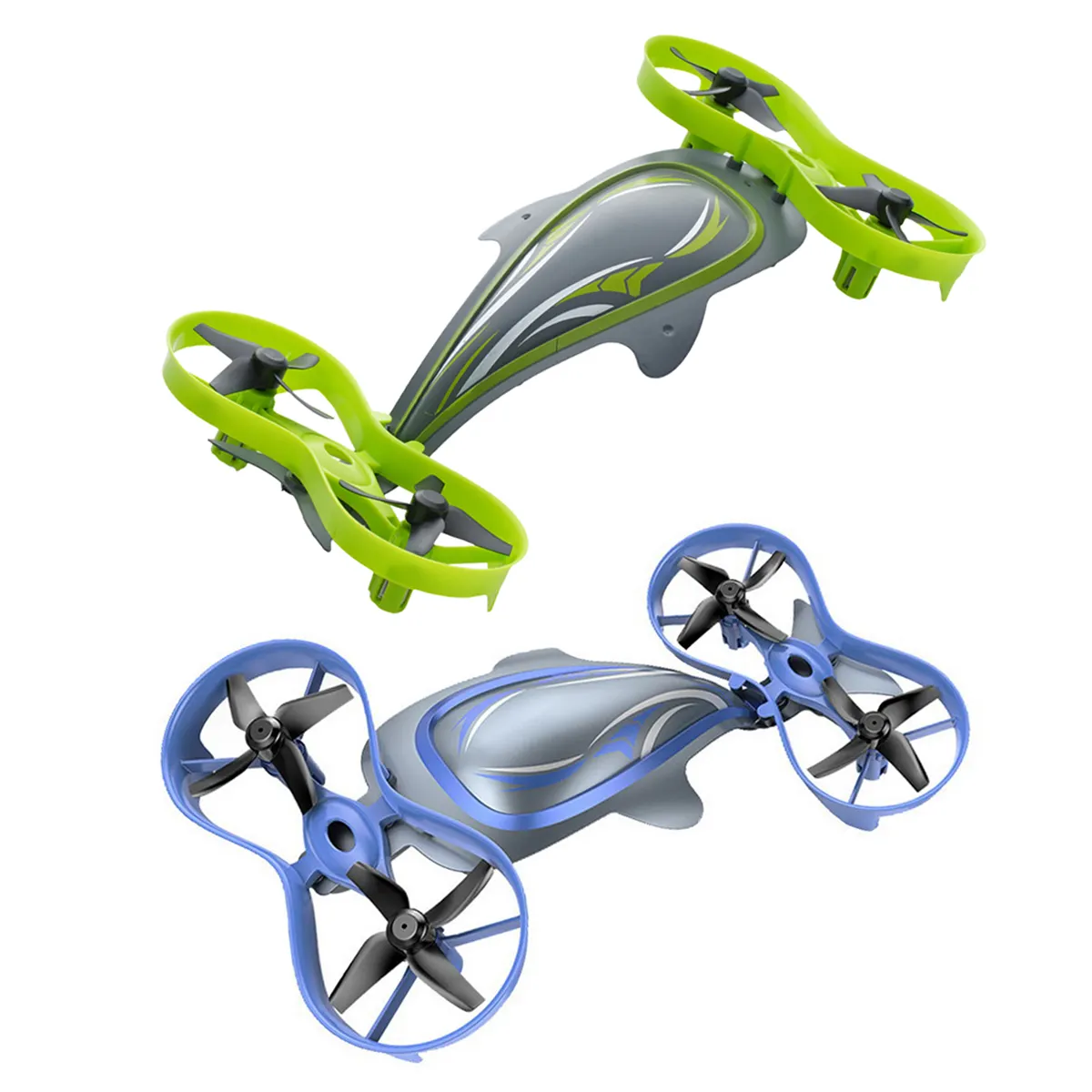 Water Land Air 3-em-1triphibian Quadcopter Controle Remoto Drone Brinquedo para Crianças 360 Rotação 2.4ghz Branco 8 Minutos 4 Canais