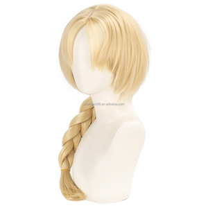 Peluca de cosplay de Jeanne d'Arc de Lord Shengda Prostitute Year, con simulación de cuero cabelludo, trenzada con diseño de cabeza de medusa dorada en la parte superior - Product Image 4