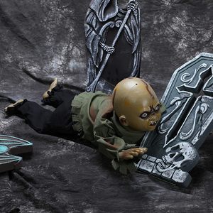 Decoración de Halloween: Muñeco <span class=keywords><strong>Fantasma</strong></span> Zombi Animado con Sensor de Sonido y <span class=keywords><strong>Ojos</strong></span> Brillantes para Decoración de Terror en Interiores - Product Image 4
