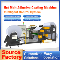Machine de ruban roulant adhésif thermofusible à haute productivité pour le masquage et le ruban de papier crêpé avec machine de découpe