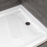 Kit de base de douche rectangulaire moderne en acrylique 32x60 UPC avec drain latéral réversible dissimulé et garantie de 2 ans pour salle de bain