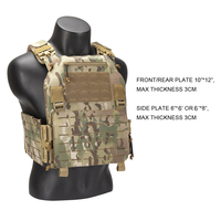 GAF 1000D Nylon Camouflage Tactic Equip Laser Cut Molle Vest Réglable Plate Carrier Tactical Vest