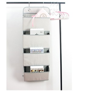 Bolsa de almacenamiento multiusos, organizador colgante de 4 compartimentos para juguetes, cosméticos, papelería, montaje en la pared trasera de la puerta - Product Image 5