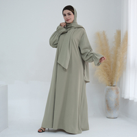 Abaya Nida Modeste à Capuche avec Hijab Intégré – Vêtements Islamiques Aïd Ramadan – Robes Musulmanes pour Femmes – Vente en Gros Dubaï Arabie Saoudite