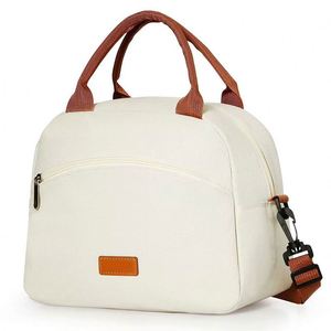 Custom Reusable Canvas Insulated <b>Thermal</b> Cooler <b>Bag</b> with Zipper Closure 15L Capacity for Food <b>Delivery</b> Shopping & Picnic - Product Image 1