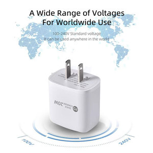 Hot bán 20W USB C Power Adapter 18W tường USB <span class=keywords><strong>Cube</strong></span> điện thoại sạc du lịch PD chức năng 15W <span class=keywords><strong>iPhone</strong></span> chúng tôi EU Cắm Sạc Nhanh - Product Image 5
