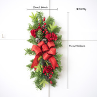 Nouvelle Guirlande Décorative Rose Tendance à Aiguilles de Pin Artificielles, Non Lumineuse, Moderne, 25 cm, pour Décoration de Porte de Mariage