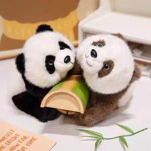 Jouets en peluche écologiques en gros, adorables pandas en peluche douce, 30 cm/40 cm/55 cm, adorable panda couché, cadeau d'anniversaire - Product Image 3