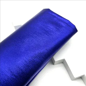 Polyester Spandex PU Textile Fabric Water Proof Pu Coated Stretch Fabric Coated Gilding Fabric