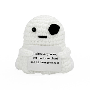 Muñeco de Peluche de Fantasma de Halloween Tejido a Mano, Lindo Muñeco de Peluche de Pequeño Ceñador con Sombrero de Bruja, Emocional, para Niños y Adultos, Regalo al por Mayor - Product Image 5