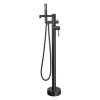Robinet de baignoire cascade sur pied en acier inoxydable sans plomb à poignée unique, fixation au sol, vente directe usine