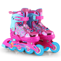 Patins à roulettes ajustables à 4 roues en PU, patins en ligne, chaussures de patinage, patins quad lumineux pour enfant