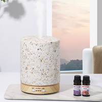 Usine En Gros Base En Bois Terrazzo Aroma Diffuseur 200ml Diffuseur D'huile En Céramique Ultrasonique Terrazzo Diffuseur D'huile Essentielle