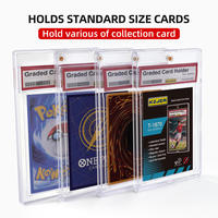 Étui rigide transparent en plastique 35PT avec protection UV, support magnétique puissant One Touch pour cartes de basketball, TCG, OPCG