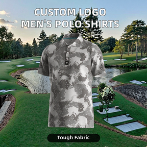 เสื้อกีฬาแขนสั้นสำหรับผู้ชายเสื้อลำลองผ้าโพลีเอสเตอร์พิมพ์ลายดอกไม้พิมพ์ลายโลโก้ตามสั่ง - Product Image 2