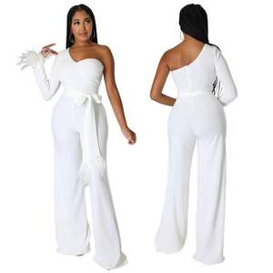 O2286-2023 nuovi arrivi tuta da donna eleganti tute monospalla di classe - Product Image 4