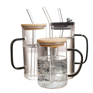 Tazas con mango de vidrio de borosilicato respetuosas con el medio ambiente taza de bebida resistente a roturas OEM/ODM disponible - Product Image 3