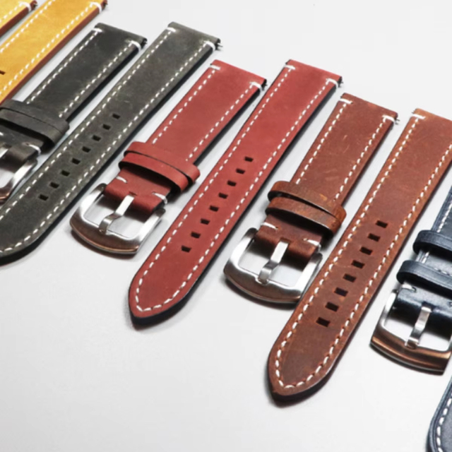 Luxury Straps 20mm 22mm 24mm 26mm Vintage Genuine Leather Watch Bands Quick Release Wristband
