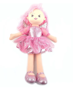 Gonna di balletto rosa di peluche con angelo personalizzato <span class=keywords><strong>Ragdoll</strong></span> bambola con ali grande giocattolo morbido per bambini regalo perfetto - Product Image 3