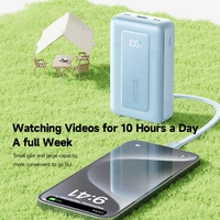 HUGEEL Vente en gros de batterie externe 10000mAh avec câble, écran LED, charge rapide PD20W pour téléphones, tablettes, batterie externe portable 3 en 1
