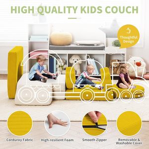 Ensemble de canapé en mousse DIY éducatif pour enfants avec accoudoirs, pour les enfants de 2 à 4 ans, meubles de jeu créatifs - Product Image 3