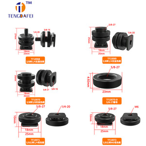 Adaptateur de fixation rapide en alliage d'aluminium Tengdafei pour appareil photo, avec vis 1/4-20 à tête ronde pour montage sur griffe porte-accessoires - Product Image 2