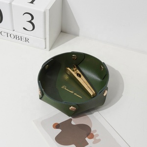 Detachable PU Leather <b>Storage</b> Tray Foldable Coin Candy Organizer for Home Hotel or Travel Key Coin Jewelry <b>Storage</b> Tray - Product Image 4