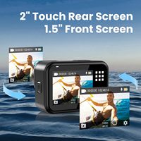 Nieuwe Generatie 4k60fps Wifi Sportcamera 64mp Waterdichte Snorkelcamera Touch Achterscherm Zoom Dubbel Scherm 150 Graden Breed