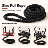 Corde de traction pour traîneau, pour salles de sport commerciales et studios d'entraînement, idéale pour les exercices de traction et d'entraînement physique en milieu commercial
