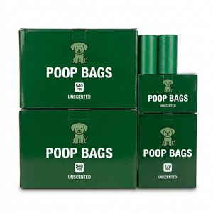 Bolsas para excremento de perro de plástico reciclado, ecológicas, duraderas, portátiles, personalizadas, al por mayor de fábrica OEM, con dispensador. - Product Image 1