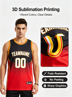 Camiseta Deportiva Personalizada para Hombre, 100% Poliéster, Impresión por Sublimación 3D, Chaleco Deportivo sin Mangas, Nombre y Número Personalizados, OEM, ODM, Venta al Por Mayor